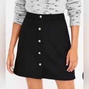 NWOT Loft Wooly Button Pocket Skirt